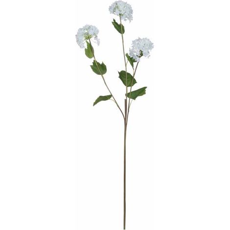 Viburnum Opulus Artificial Flower - Fabric/Plastic - L7 x W18 x H75 cm - White