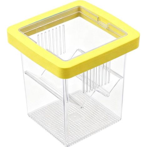 Boîte d'élevage de poissons – Incubateur multifonction flottant en acrylique Boîte d'élevage Guppy pour quarantaine, isolation, crevettes, tortues, , eau de mer, bureau à domicile et aquarium (1/5)
