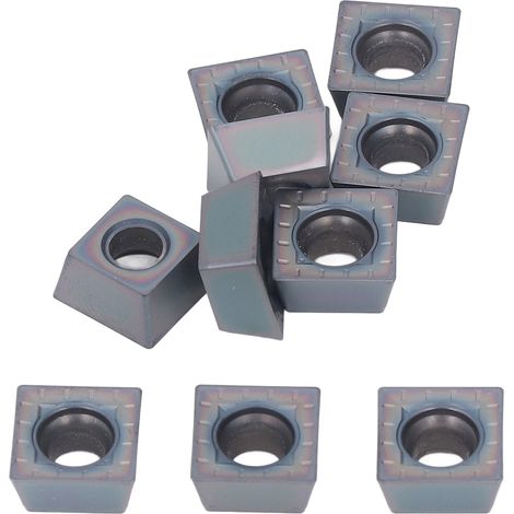 10 Stück Dreheinsätze, hocheffiziente Fräseinsätze für die Holzbearbeitung, beschichtete CNC-Hartmetallfräser (1/5)