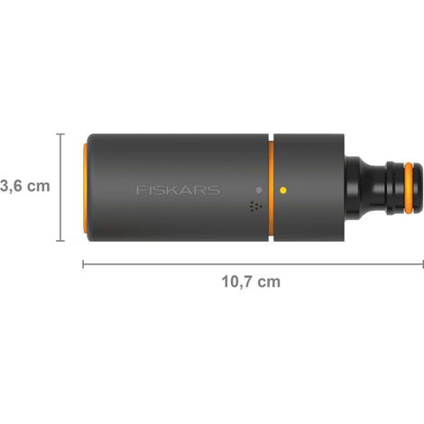 Fiskars Pistolet d'Arrosage, Réglable en continu, Pistolet SoftGrip, Taille universelle, 10,7 cm, Ø 3,6 cm, 59 g, Noir/Orange, 1027088