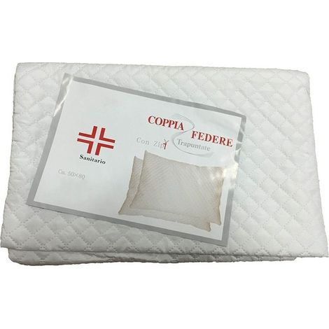Paire De Housses De Coussin Matelassées Taies D'oreiller En Coton Hygiénique Respirant Fermeture à Glissière