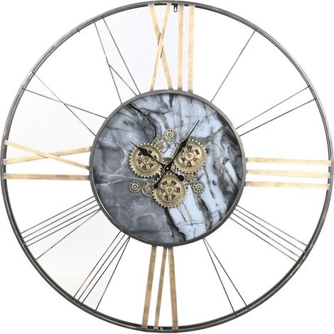 Reloj Pared Metal 140X9X140 Dorado (1/5)