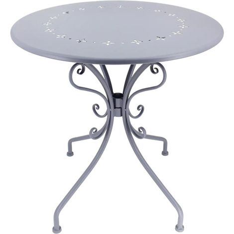 Table Ronde d'Extérieur Belle Époque - Gris - Ø 70 x H 71,5 cm - Livraison gratuite