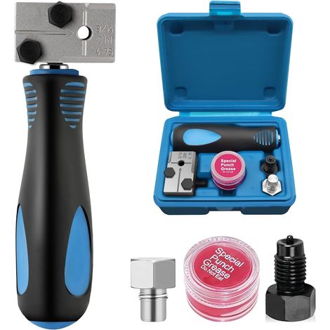 Kit d'évasement de Tuyau de Frein: Kit Réparation Tuyau de Frein pour évasement DIN pour Conduites de Frein de Voiture de 4,75 mm Outil d'extension de Tuyau Universel (1/5)