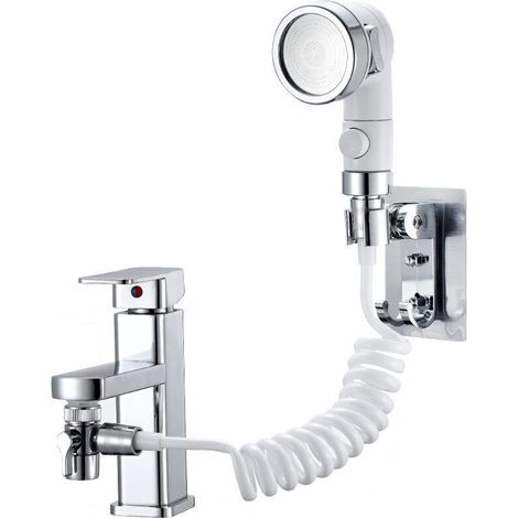 -DOUchette lavabo, ensemble de -DOUche réglable pour robinet de salle de bain - -DOUchette avec connecteur rapide, tuyau détachable, -DOUchette pour laver les cheveux, le bain des animau-DOU