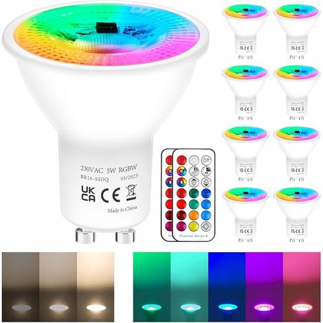 GU10 LED Equivalence Spot Bulbs Warm White LED GU10 with Remote Control for Rail Light Wall Light (1/2)