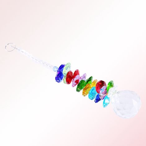 Attrape-soleil en cristal Rainbow Maker, lustre suspendu, boule prismatique, pendentif décoratif (1/4)