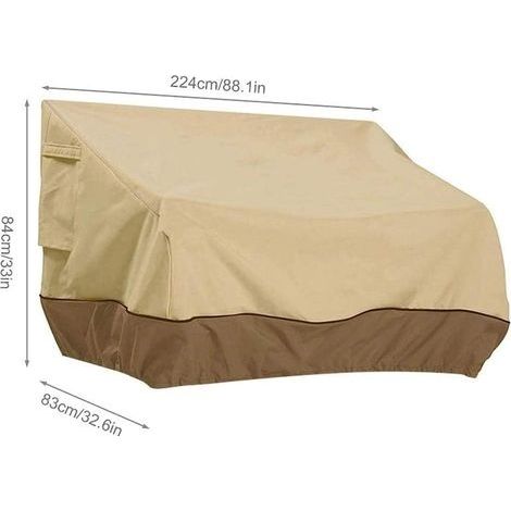 Gartensofa-Überzug, 3-Sitzer, wasserdicht, winddicht, staubdicht, 147 x 83 x 79 cm (1/4)