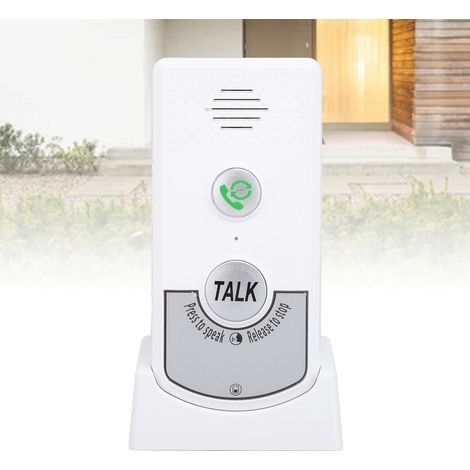 Sistema de videoportero inalámbrico bidireccional, alcance de 1000 m, carcasa de ABS, recargable por USB, batería de 2000 mAh, base doble para hogar, oficina y hospital. (1/5)