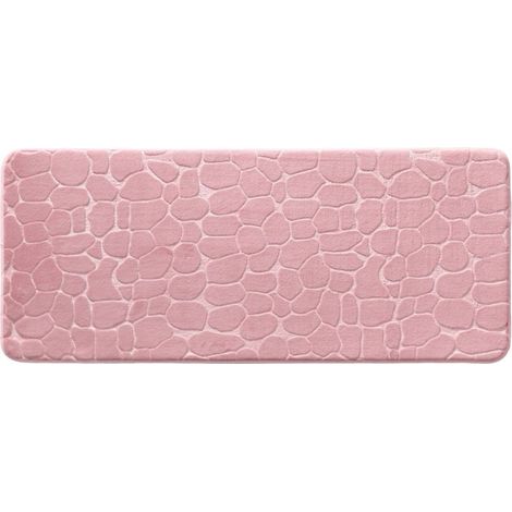 Tapis de Bain "Ricochet" 50x120cm Rose Poudré (1/5)