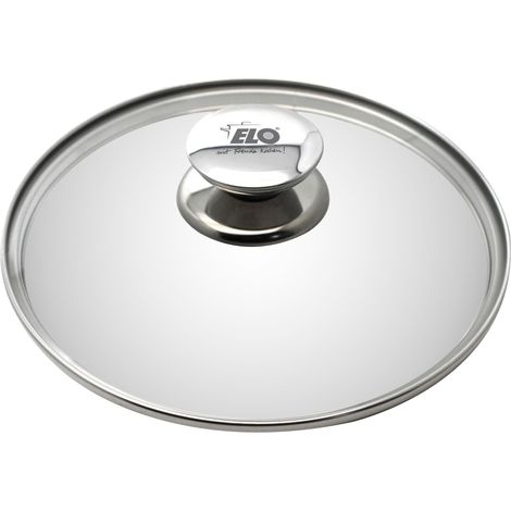 Couvercle en verre avec bouton en acier inoxydable Argenté 20 cm (1/4)