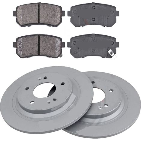 KIT FRENI POSTERIORI compatibile con HYUNDAI KONA (OS) - DISCHI + PASTIGLIE OEM: FDB5066 / 18650 /SOSTITUZIONE DIRETTA/BASSA POLVERE/SILENZIOSO