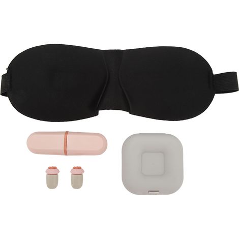 Bouchons d'oreilles antibruit, protection auditive et occultante, masque de sommeil doux pour la maison, les voyages et la sieste. (1/5)