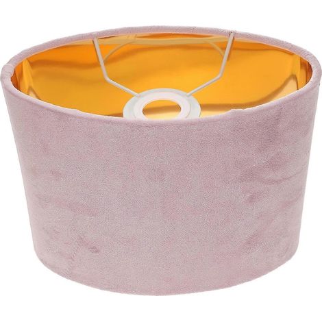 Abat-jour elliptique en tissu pour lampe de table, couleur rose, petit abat-jour (1/5)