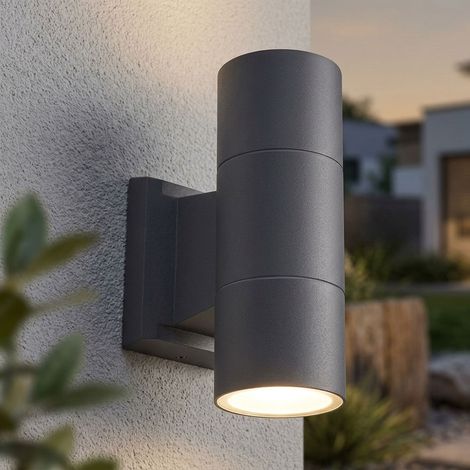 Außenwandleuchte Wandleuchte Gartenleuchte Up Down Anthrazit Aluminium IP44 (1/5)