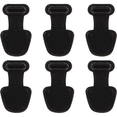 Lot de 6 capuchons de protection anti-poussière en silicone pour port USB-C, avec protection anti-perte.-2.30X1.30X0.40CM-Black (1/4)