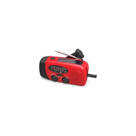 Cette radio d'urgence extérieure est équipée d'une batterie externe de 2000 mAh et est compatible avec la recharge USB et solaire. (1/5)