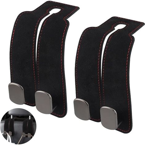 Lot de 2 crochets pour appuie-tête de voiture, crochets multifonctionnels pour dossier de siège de voiture,Crochet D'appui-Tête de Aiège Arrière de Voiture Accessoires intérieurs de voiture Ci (1/4)