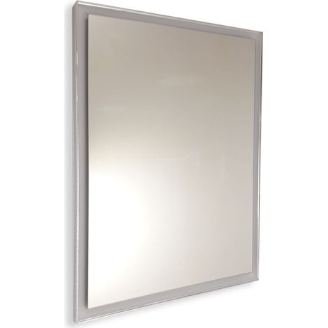 Specchio personalizzato su misura con cornice scavata cromata fino a 110 cm fino a 40 cm
