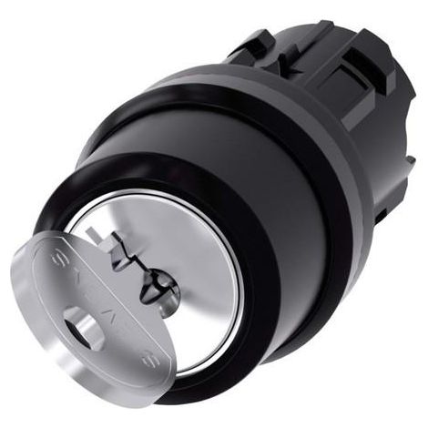 Siemens SIRIUS ACT Conmutador de llave negro 22 mm
