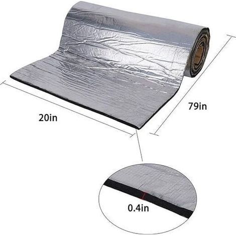 Tapis d’Isolation Acoustique pour Voitures, 10MM Mousse insonorisante insonorisation phonique, étanche Isolation Acoustique de Bruit et insonorisation 50x200cm-- (1/5)