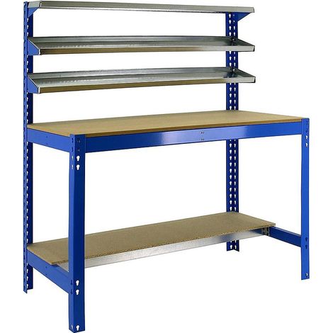 SimonRack - Werkbank Metall/Holz blau 1440x1200x600 - SIMONWORK BT1 1200 (1/4)
