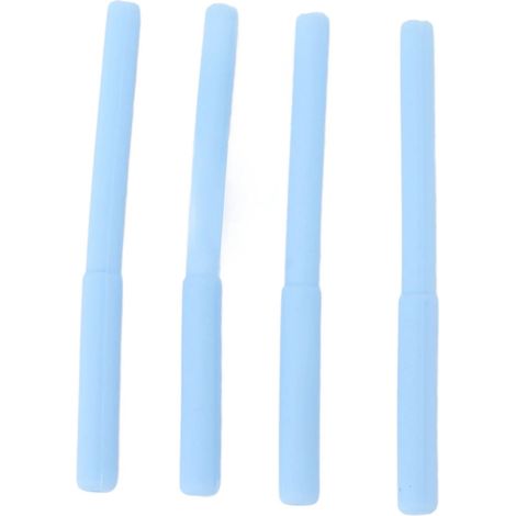 Lot de 4 protège-pieds de poêle en silicone antidérapants, motif araignée, Soto 310, bleu ciel