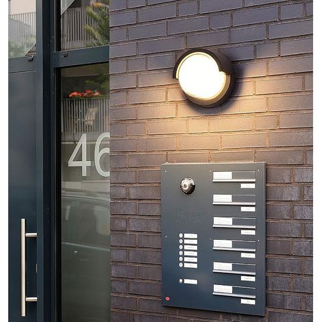 Moderne LED-Wandleuchte aus Aluminium für den Innen- und Außenbereich, 7 W, warmweiß (3000 K), IP65 wasserdicht, schwarz, für Terrasse, Flur, Veranda, Schlafzimmer, Wohnzimmer und Treppenhaus. (1/4)