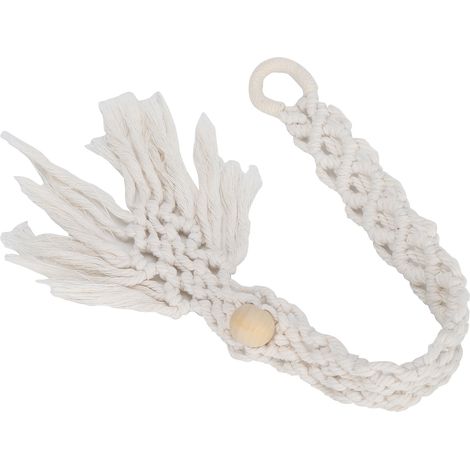 Embrasses de rideaux en coton, attache de porte tricotée, style nordique bohème (1/5)