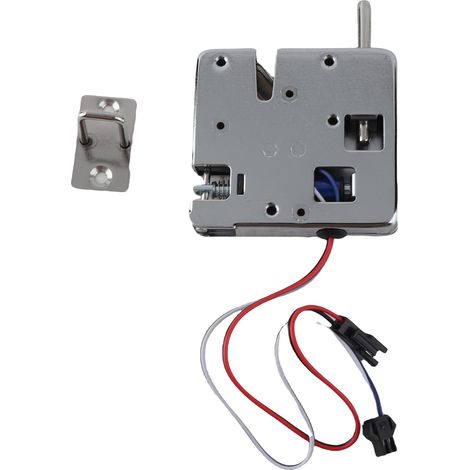 Ortviai Serrure électromagnétique pour armoires et casiers 12 V, verrouillage/déverrouillage automatique, renforcée anti-choc (1/3)