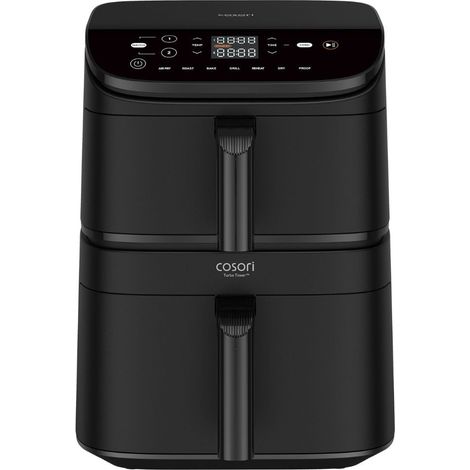 Friteuse sans huile 10,8L – 2630W – 2 cuves – 6 programmes – Design vertical pour cuisson rapide et saine – Cosori