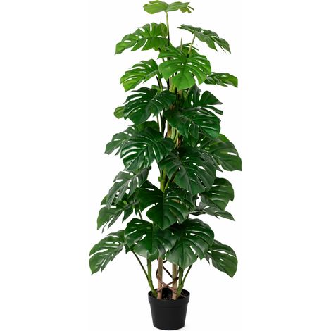 Plante Artificielle Monstera Monkey Leaf Décoration Intérieure Vert Feuillage Réaliste 125 cm - PANGIVO