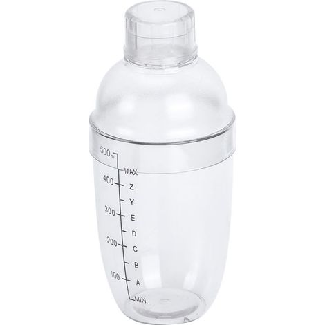Cocktailshaker aus Kunststoff mit Messmarkierungen, Teekanne, Saft- und Weinglas, ideal für Zuhause oder die Hausbar (530 ml). Auch für Milch, Saft und Wein geeignet. (1/5)