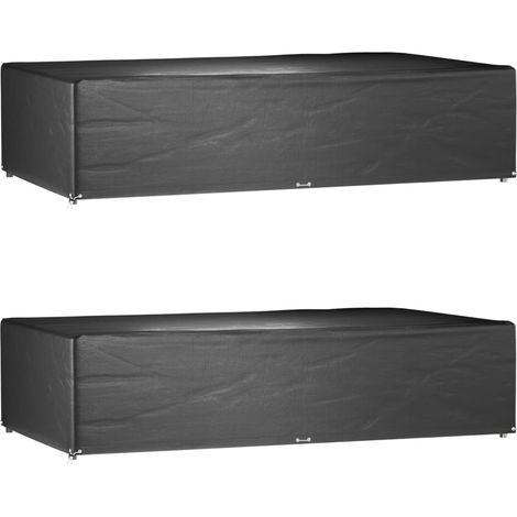 Garden Furniture Covers 2 pcs 12 Eyelets 315x180x75 cm Rectangular vidaXL