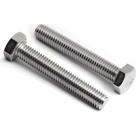 (20 Pièces) Vis à Tête Hexagonale M5x50mm Vis Boulon en Acier Inoxydable 304（A2) à Filetage Métrique Complet (1/5)
