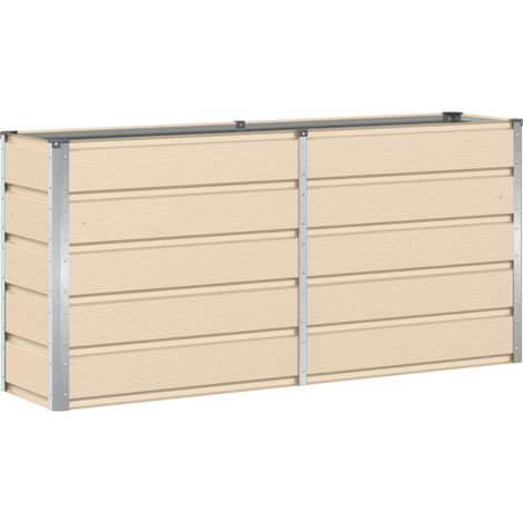 Maison Exclusive - Jardinera Marfil 160 x 40 x 75 cm Acero