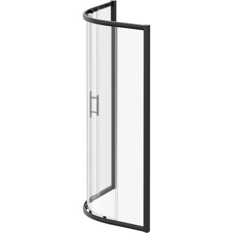 Series 8 Plus Matt Black 900mm 1 Door Quadrant Shower Enclosure (1/5)