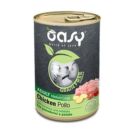Oasy Dog Grain Free Adult Medium-Large Pollo - Oasy Dog Grain Free Adult Medium-Large Pollo - Lattina Da 400 Gr