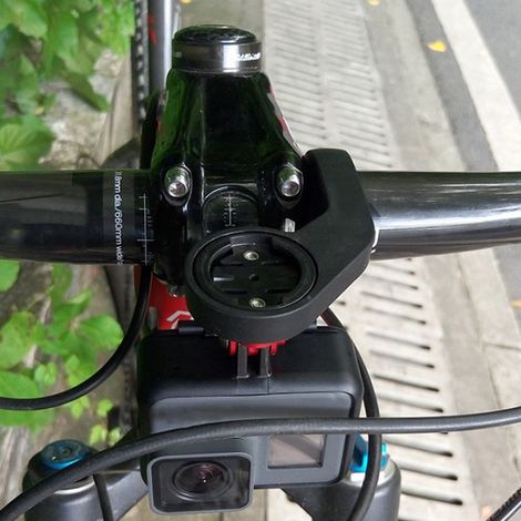 Fahrradhalterung kompatibel mit GoPro-Kameras und Frontlichtern. (1/5)