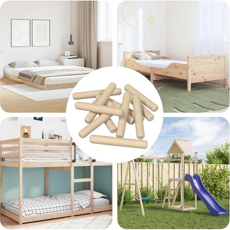 vidaXL  Wooden Dowels  12000 pcs Brown Solid wood