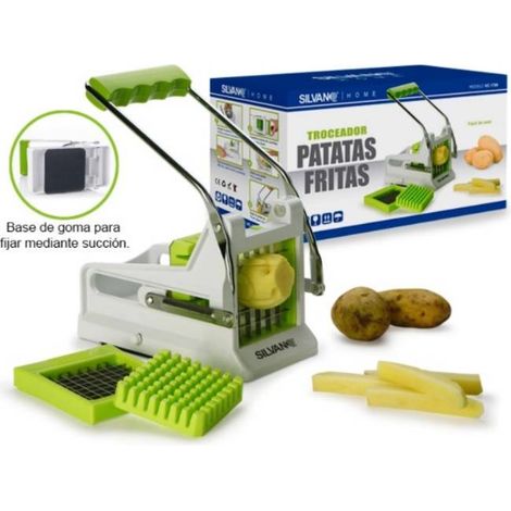CORTADOR TROCEADOR DE PATATAS FRITAS DE PALANCA CORTE FINO Y GRUESO (1/5)