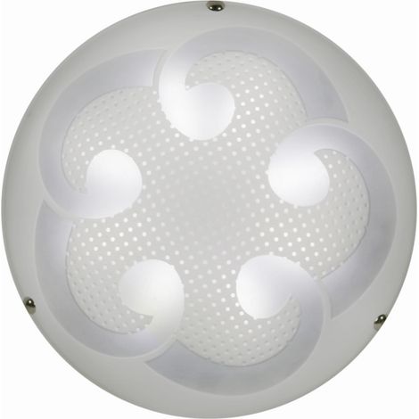 Plafonnier LED Candellux Monti 30cm 10W 6500K chrome/blanc (1/2)