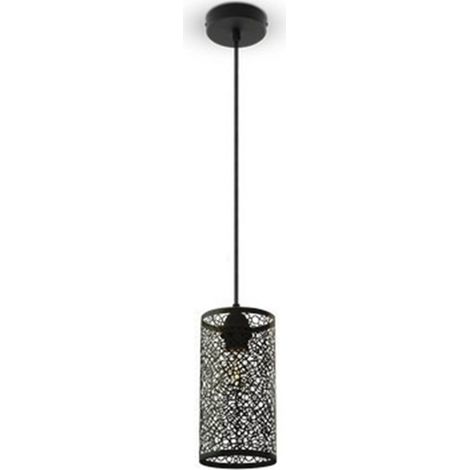 TrAdE Shop Traesio - Lampadario Metallo Nero Stile Marocchino Elegante Lampada A Sospensione -