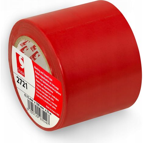 Nastro segnaletico per pavimenti Scapa 2721 rosso, italiano, 100 mm / 33 m (1/5)