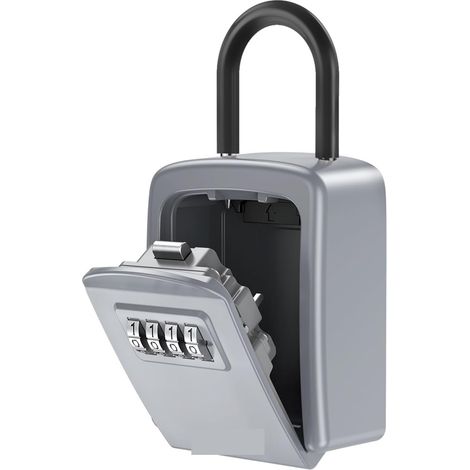 Petit coffre-fort Boîte de rangement de clés, combinaison mot de passe code de sécurité serrure maison clé coffre-fort extérieur étanche coffre-fort (1/5)