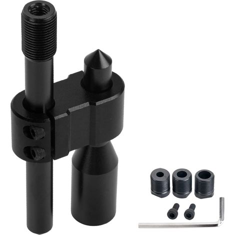 H-förmige Verlängerungsstange, Schaltknaufverlängerung aus Aluminium, manueller Schalthebel mit 3 Adaptern, verlängerter Quickshifter-Kopf – schwarz (1/2)