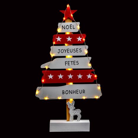 Decorazione interna in legno di abete a led - Feeric lights & christmas