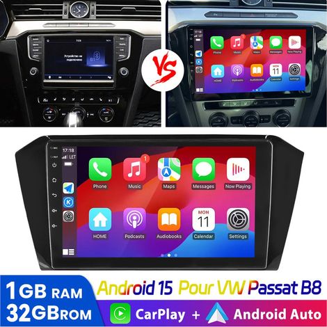 Autoradio Android 15 10 Pouces pour VW Passat B8 (2015-2019) - Apple CarPlay, DAB+, GPS, Wi-Fi, Bluetooth, MirrorLink - 1+32G (1/5)