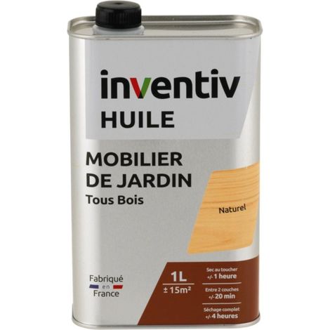 Inventiv Huile Mobilier de Jardin Naturelle - Protection Bois 1L