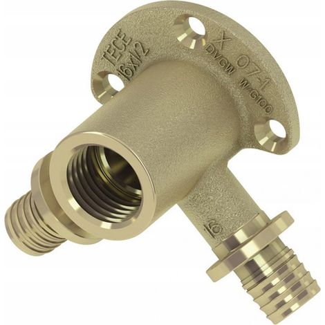 TECE Flex V-Wandscheibe Messing 16x1/2"x16 DVGW Fittings (1/4)